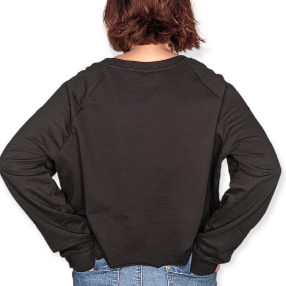 DEREK HEART Los Angeles Graphic Slashed/Ripped Sweatshirt ~ NWOT - Picture 2 of 9